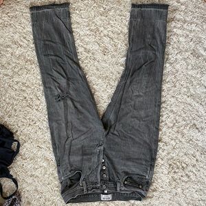 AGOLDE Twisted Grey Riley Slim Jeans